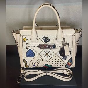 Coach Swagger 27 In Embellished Canyon Quilt Leather EUC